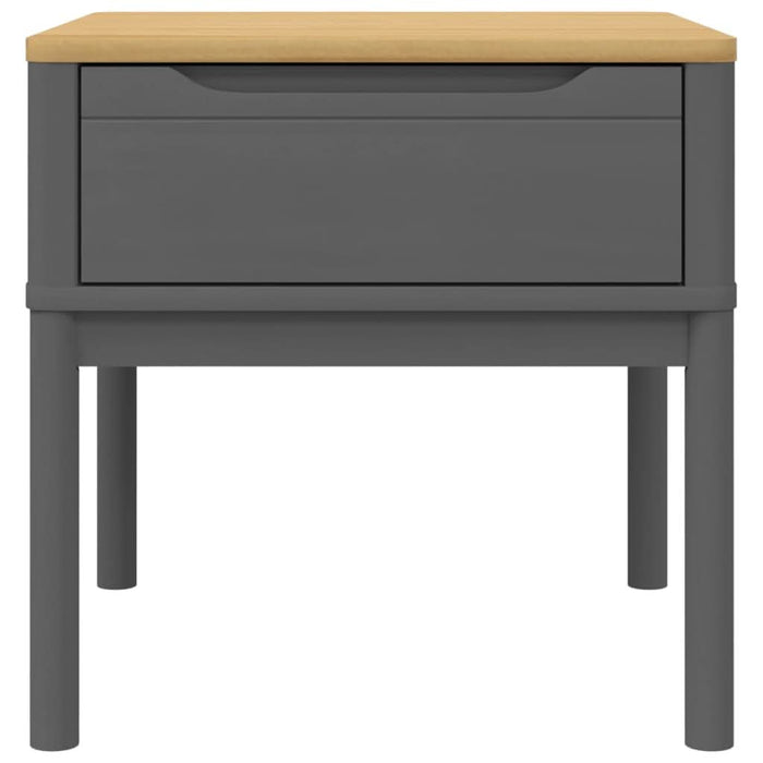 Măsuță de veioză FLORO gri 55x55x54 cm lemn masiv pin - WALTI WALTI
