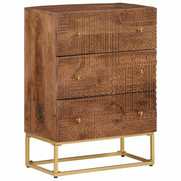 Dulap cu sertare 55x30x76 cm, lemn masiv de mango și fier - WALTI WALTI