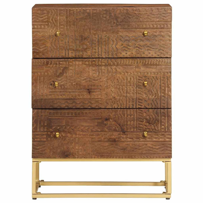 Dulap cu sertare 55x30x76 cm, lemn masiv de mango și fier - WALTI WALTI