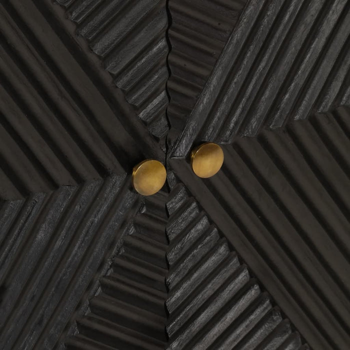 Dulap, negru, 55x30x76 cm, lemn masiv de mango și fier - WALTI WALTI