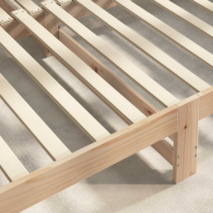 Lamină de pat 32 buc. natural 90 x 6 x 1,3 cm Lemn masiv de pin WALTI