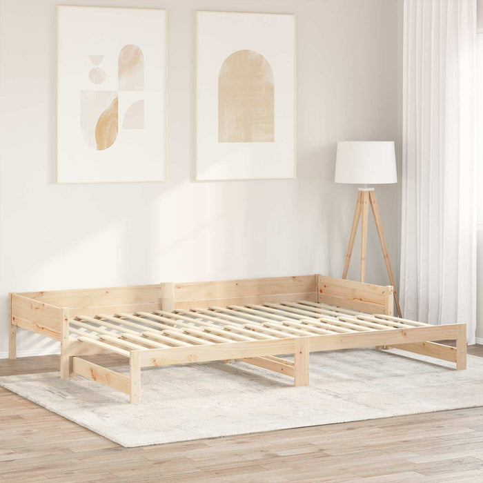 Lamină de pat 32 buc. natural 90 x 6 x 1,3 cm Lemn masiv de pin WALTI