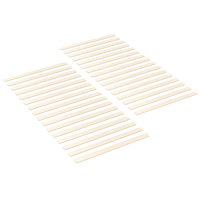Lamină de pat 32 buc. natural 90 x 6 x 1,3 cm Lemn masiv de pin WALTI