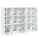 Bibliotecă cu uși, alb, 136x37x109 cm, lemn prelucrat - WALTI WALTI