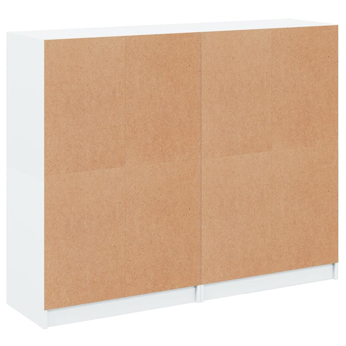 Bibliotecă cu uși, alb, 136x37x109 cm, lemn prelucrat - WALTI WALTI