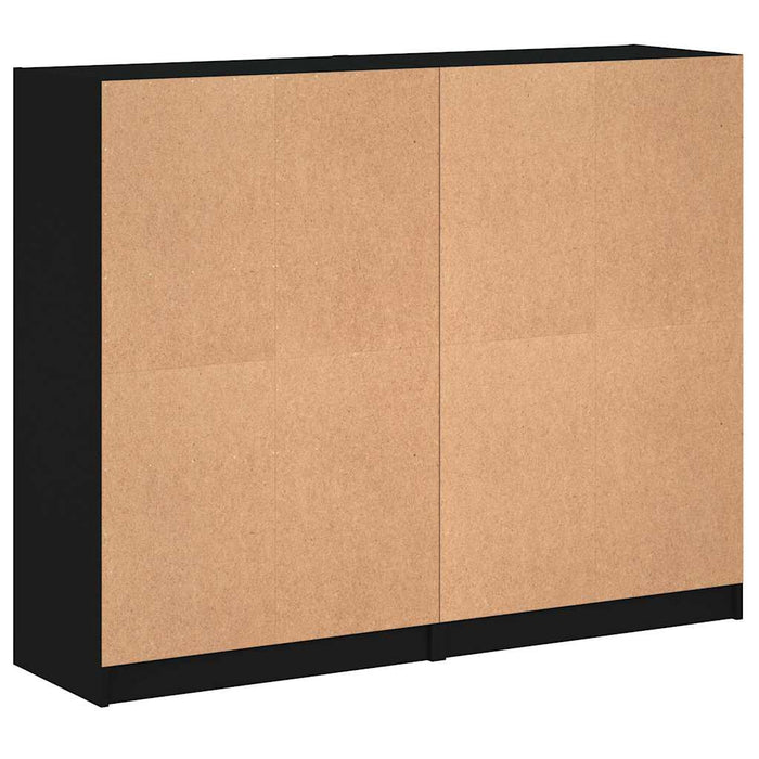 Bibliotecă cu uși, negru, 136x37x109 cm, lemn compozit - WALTI WALTI
