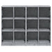Bibliotecă cu uși, gri beton, 136x37x109 cm, lemn compozit - WALTI WALTI