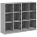Bibliotecă cu uși gri sonoma 136x37x109 cm lemn compozit - WALTI WALTI