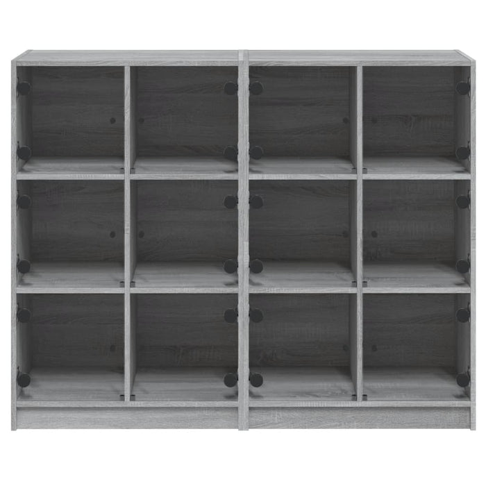 Bibliotecă cu uși gri sonoma 136x37x109 cm lemn compozit - WALTI WALTI