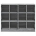 Bibliotecă cu uși gri sonoma 136x37x109 cm lemn compozit - WALTI WALTI