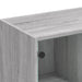 Bibliotecă cu uși gri sonoma 136x37x109 cm lemn compozit - WALTI WALTI