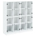 Bibliotecă cu uși, alb, 136x37x142 cm, lemn prelucrat - WALTI WALTI