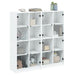 Bibliotecă cu uși, alb, 136x37x142 cm, lemn prelucrat - WALTI WALTI
