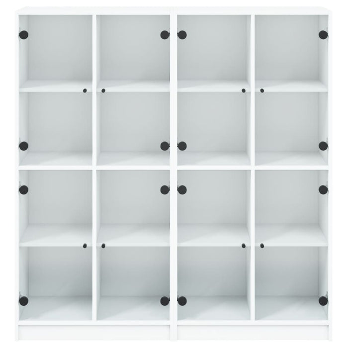 Bibliotecă cu uși, alb, 136x37x142 cm, lemn prelucrat - WALTI WALTI