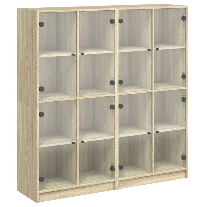 Bibliotecă cu uși stejar sonoma 136x37x142 cm lemn compozit - WALTI WALTI