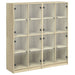 Bibliotecă cu uși stejar sonoma 136x37x142 cm lemn compozit - WALTI WALTI