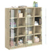 Bibliotecă cu uși stejar sonoma 136x37x142 cm lemn compozit - WALTI WALTI