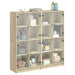 Bibliotecă cu uși stejar sonoma 136x37x142 cm lemn compozit - WALTI WALTI