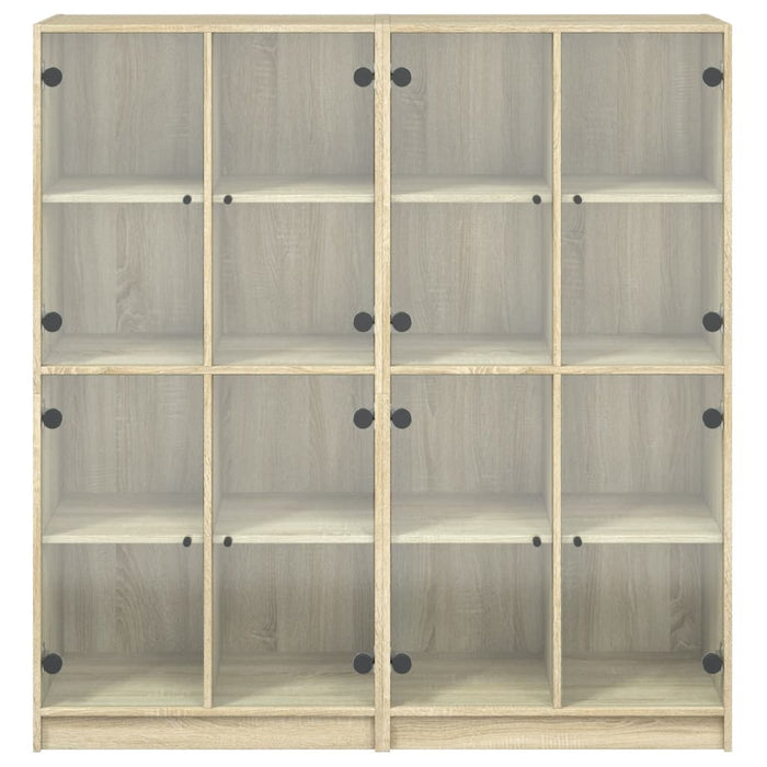 Bibliotecă cu uși stejar sonoma 136x37x142 cm lemn compozit - WALTI WALTI