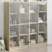 Bibliotecă cu uși stejar sonoma 136x37x142 cm lemn compozit - WALTI WALTI