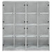 Bibliotecă cu uși, gri beton, 136x37x142 cm, lemn compozit - WALTI WALTI