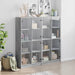 Bibliotecă cu uși gri sonoma 136x37x142 cm lemn compozit - WALTI WALTI