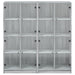 Bibliotecă cu uși gri sonoma 136x37x142 cm lemn compozit - WALTI WALTI