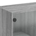Bibliotecă cu uși gri sonoma 136x37x142 cm lemn compozit - WALTI WALTI