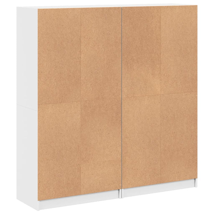 Bibliotecă cu uși, alb, 136x37x142 cm, lemn prelucrat - WALTI WALTI