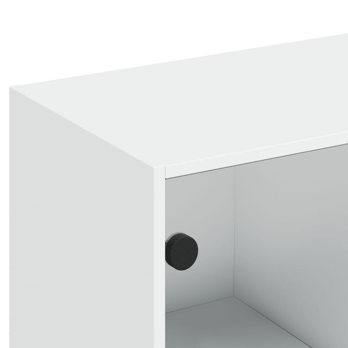 Bibliotecă cu uși, alb, 136x37x142 cm, lemn prelucrat - WALTI WALTI