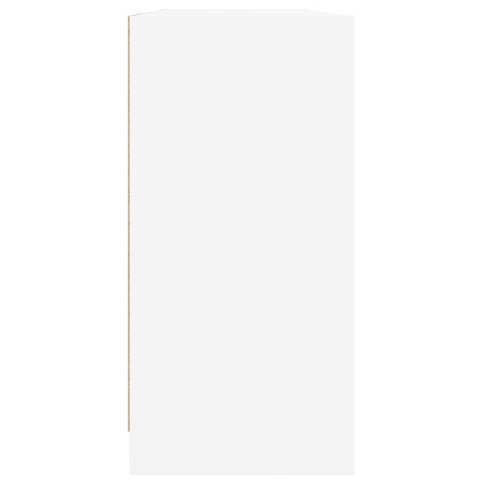 Bibliotecă cu uși, alb, 204x37x75 cm, lemn prelucrat - WALTI WALTI