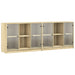 Bibliotecă cu uși stejar sonoma 204x37x75 cm lemn compozit - WALTI WALTI