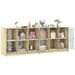 Bibliotecă cu uși stejar sonoma 204x37x75 cm lemn compozit - WALTI WALTI