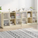 Bibliotecă cu uși stejar sonoma 204x37x75 cm lemn compozit - WALTI WALTI