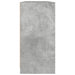 Bibliotecă cu uși, gri beton, 204x37x75 cm, lemn compozit - WALTI WALTI