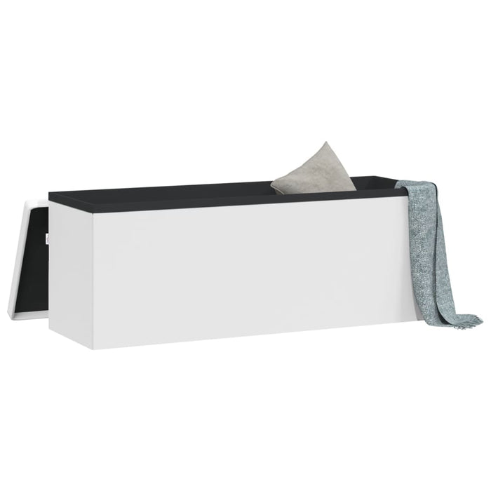 Bancă de depozitare pliabilă, alb, PVC WALTI