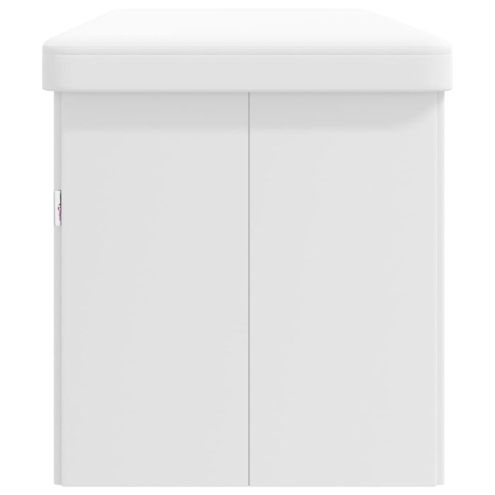Bancă de depozitare pliabilă, alb, PVC WALTI