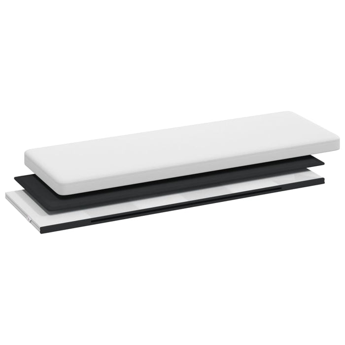 Bancă de depozitare pliabilă, alb, PVC WALTI
