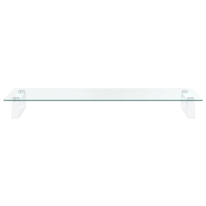 Suport de monitor, alb, 80x35x8 cm, sticlă securizată și metal - WALTI WALTI