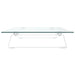 Suport de monitor, alb, 80x35x8 cm, sticlă securizată și metal - WALTI WALTI