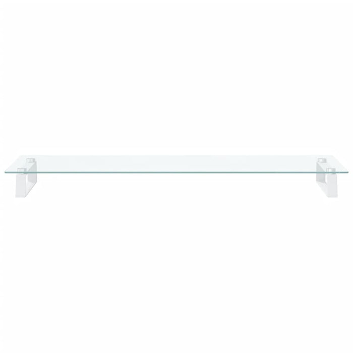 Suport de monitor, alb, 100x35x8 cm, sticlă securizată și metal - WALTI WALTI