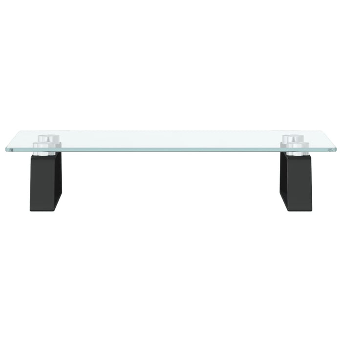 Suport de monitor, negru, 40x20x8 cm, sticlă securizată/ metal - WALTI WALTI