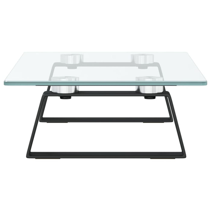 Suport de monitor, negru, 40x20x8 cm, sticlă securizată/ metal - WALTI WALTI