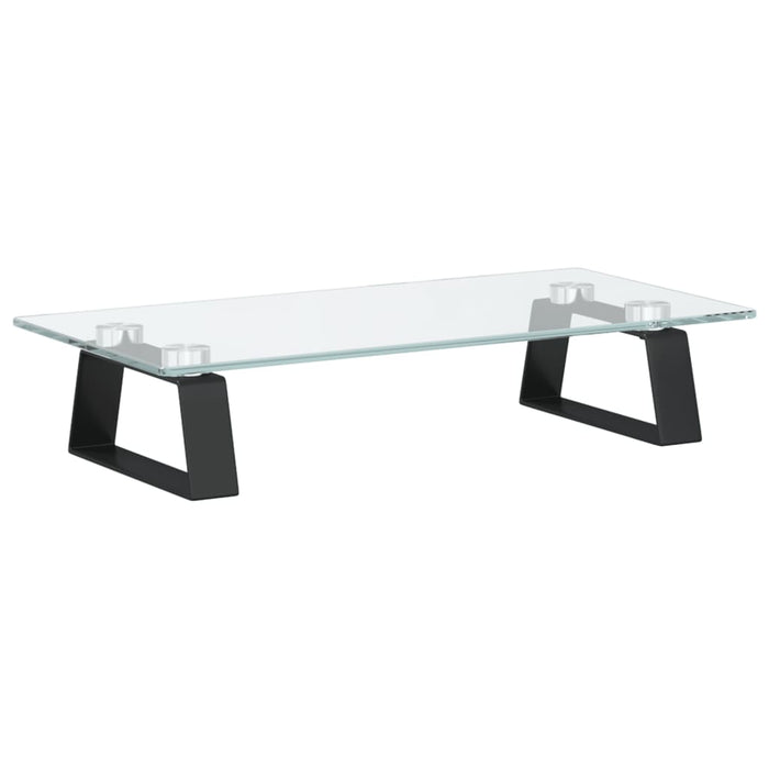 Suport de monitor, negru, 40x20x8 cm, sticlă securizată/ metal - WALTI WALTI