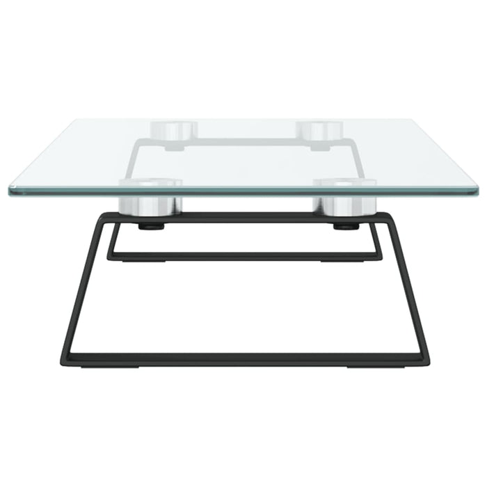 Suport de monitor, negru, 60x20x8 cm, sticlă securizată/ metal - WALTI WALTI