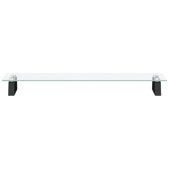 Suport de monitor, negru, 80x20x8 cm, sticlă securizată/ metal - WALTI WALTI