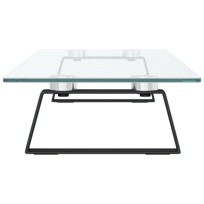 Suport de monitor, negru, 80x20x8 cm, sticlă securizată/ metal - WALTI WALTI