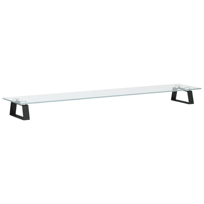 Suport de monitor, negru, 100x20x8 cm, sticlă securizată/ metal - WALTI WALTI