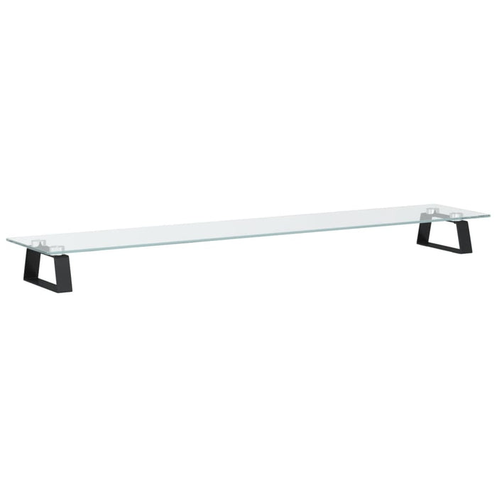 Suport de monitor, negru, 100x20x8 cm, sticlă securizată/ metal - WALTI WALTI