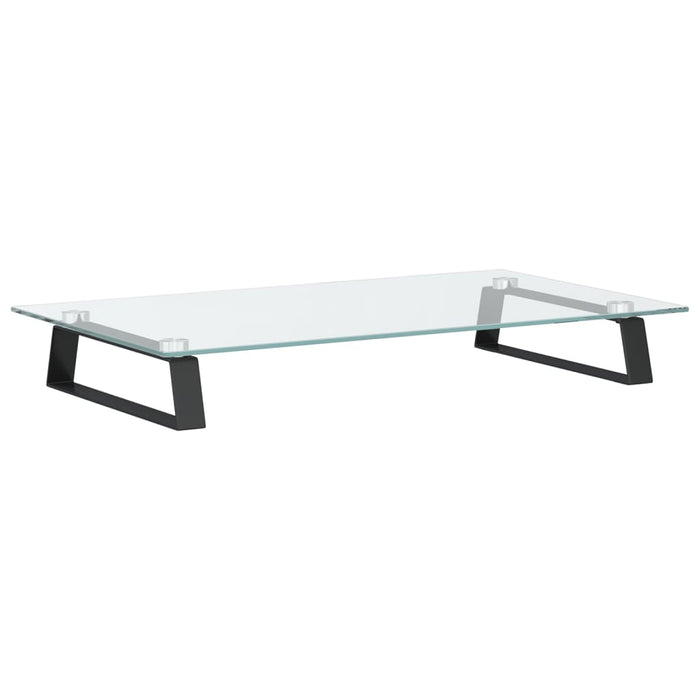 Suport de monitor, negru, 60x35x8 cm, sticlă securizată/ metal WALTI